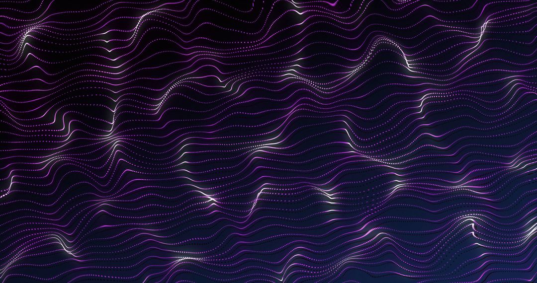 Neon Waves on Dark Background for Digital Designs