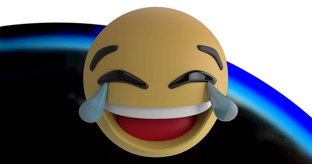 Laughing Crying Emoji with Bold Background