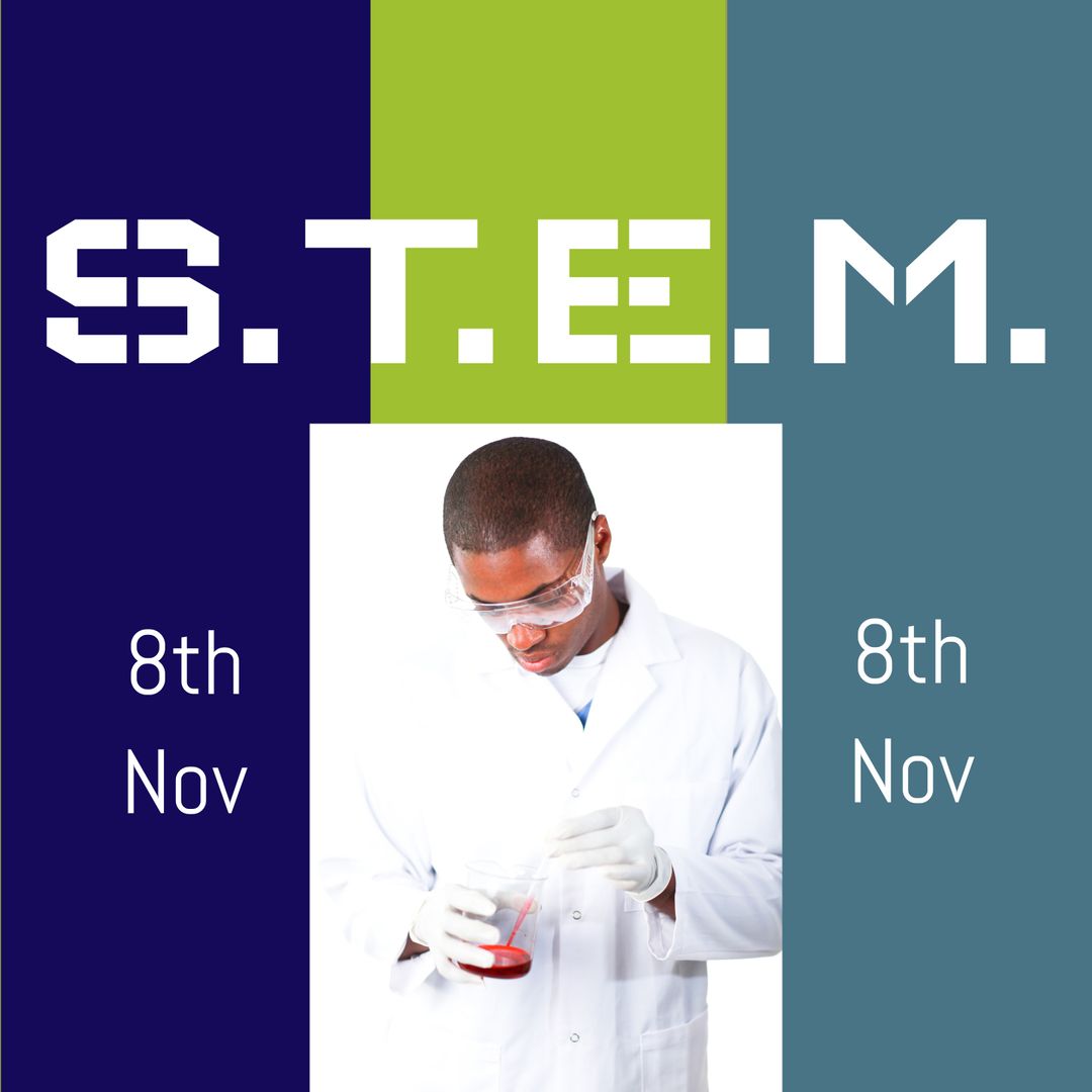 STEM Education Concept with Scientist and Experiment Date