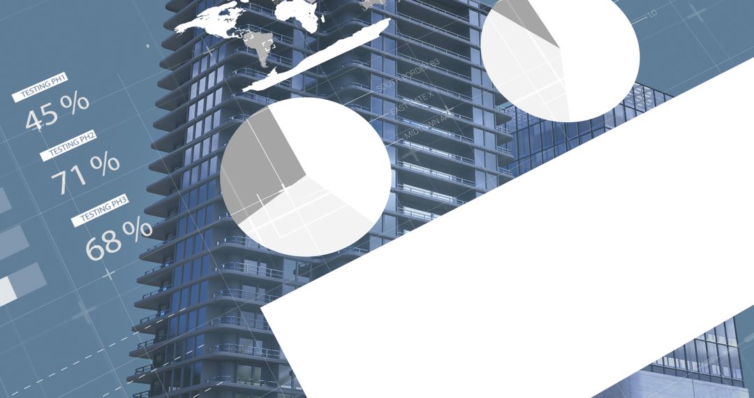 Global Business Data Concept Over Modern Cityscape