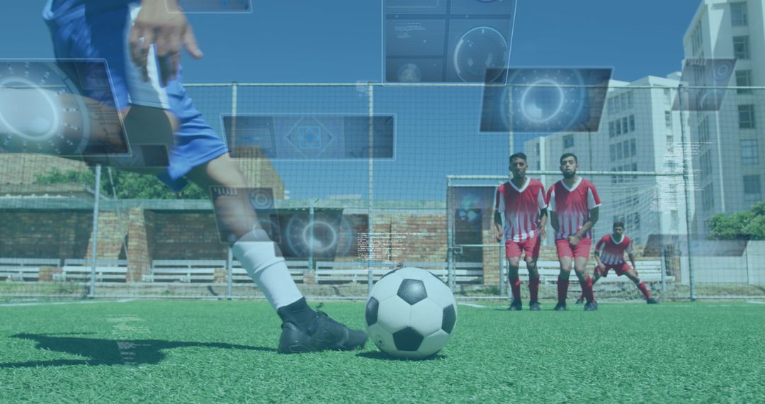 Augmented Reality Soccer Game with Data Displays