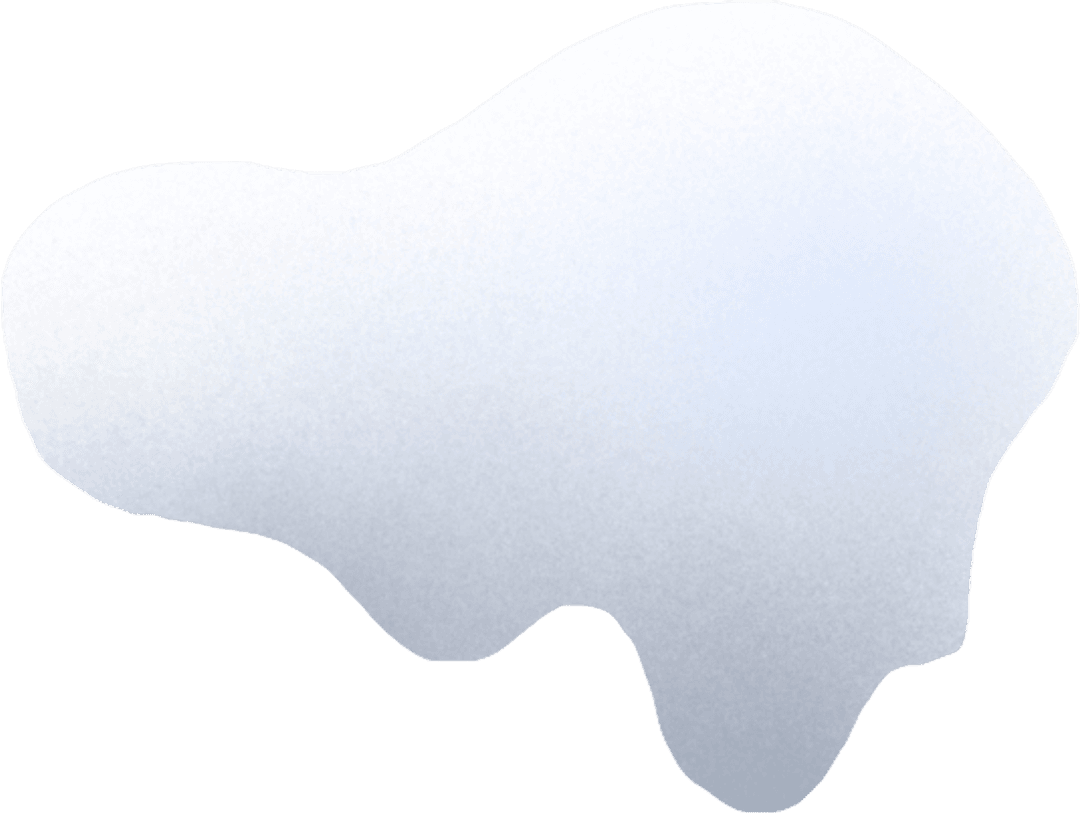 Transparent Abstract Snow Blot on White Background