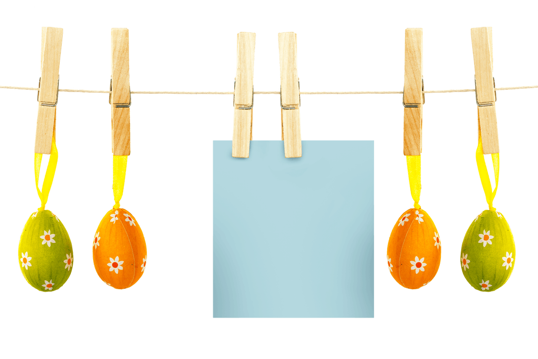 Transparent Easter Hanging Eggs with Blank Label