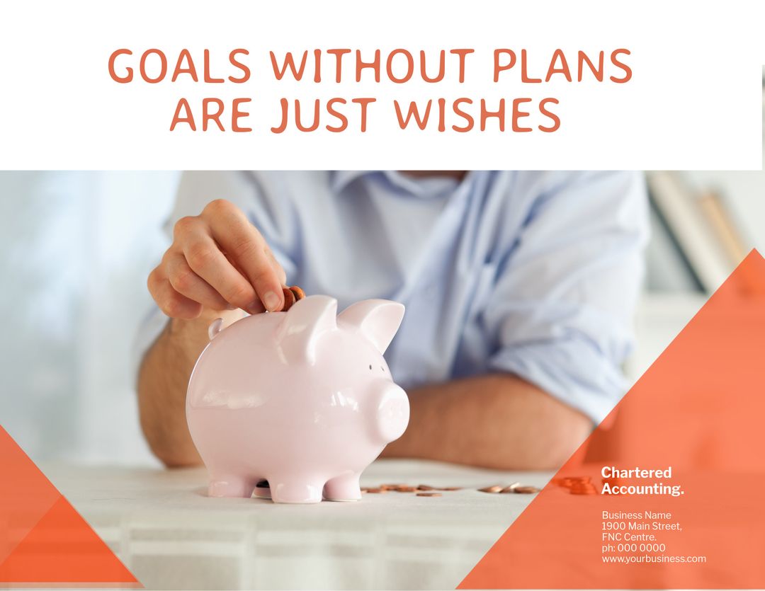 Financial Planning Supporting Savings with Inspirational Quote - Download Free Stock Templates Pikwizard.com