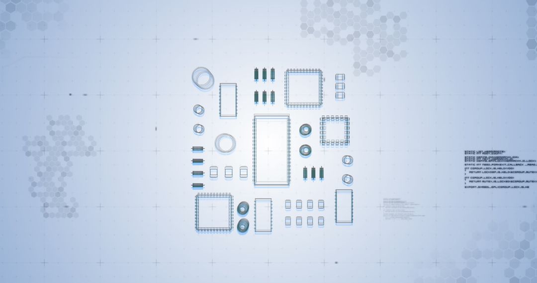 Data Processing Display with 6G Technology Schema Blueprint - Free Images, Stock Photos and Pictures on Pikwizard.com