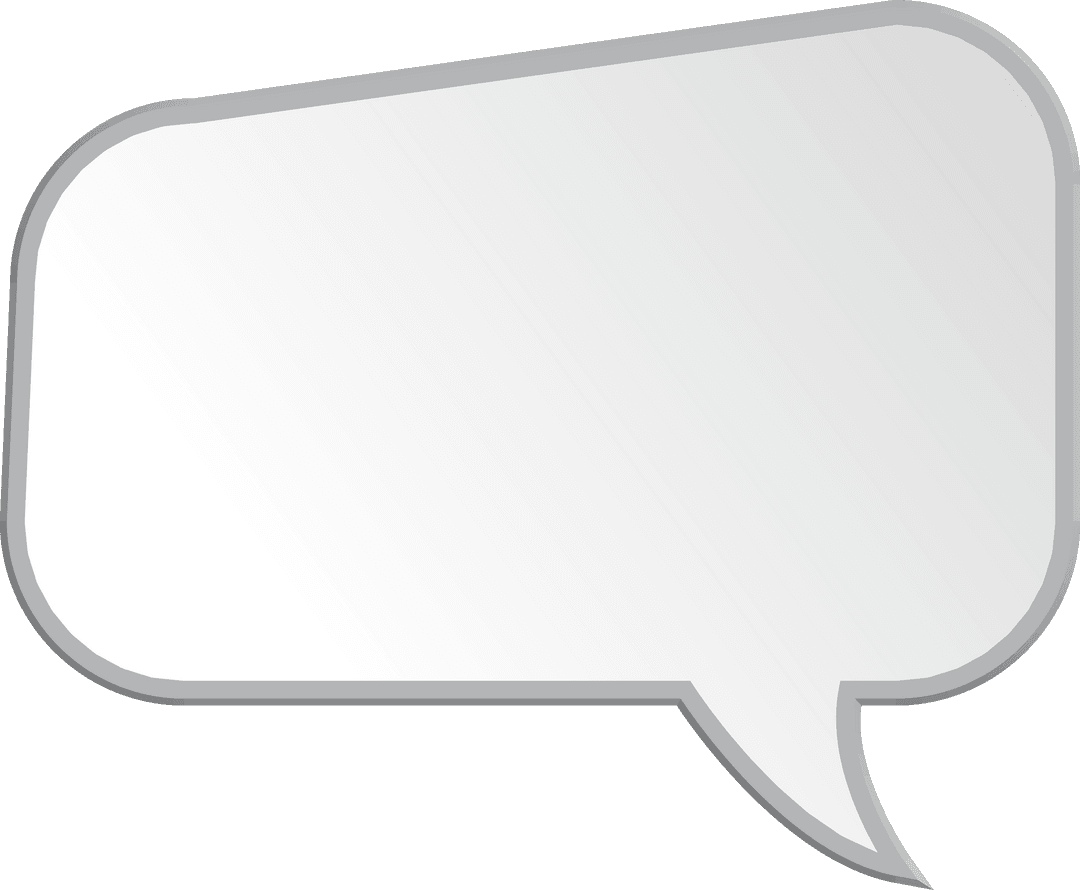 Transparent Digital Speech Bubble for Communication Illustration