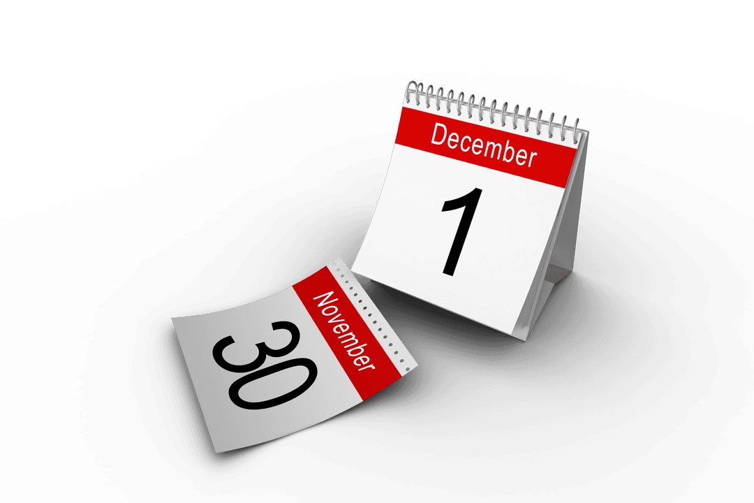 Transparent December First Desktop Calendar Concept