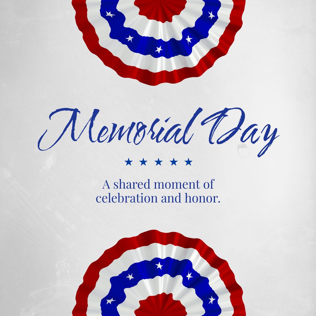 Memorial Day Patriotic Design with American Flag Motif
