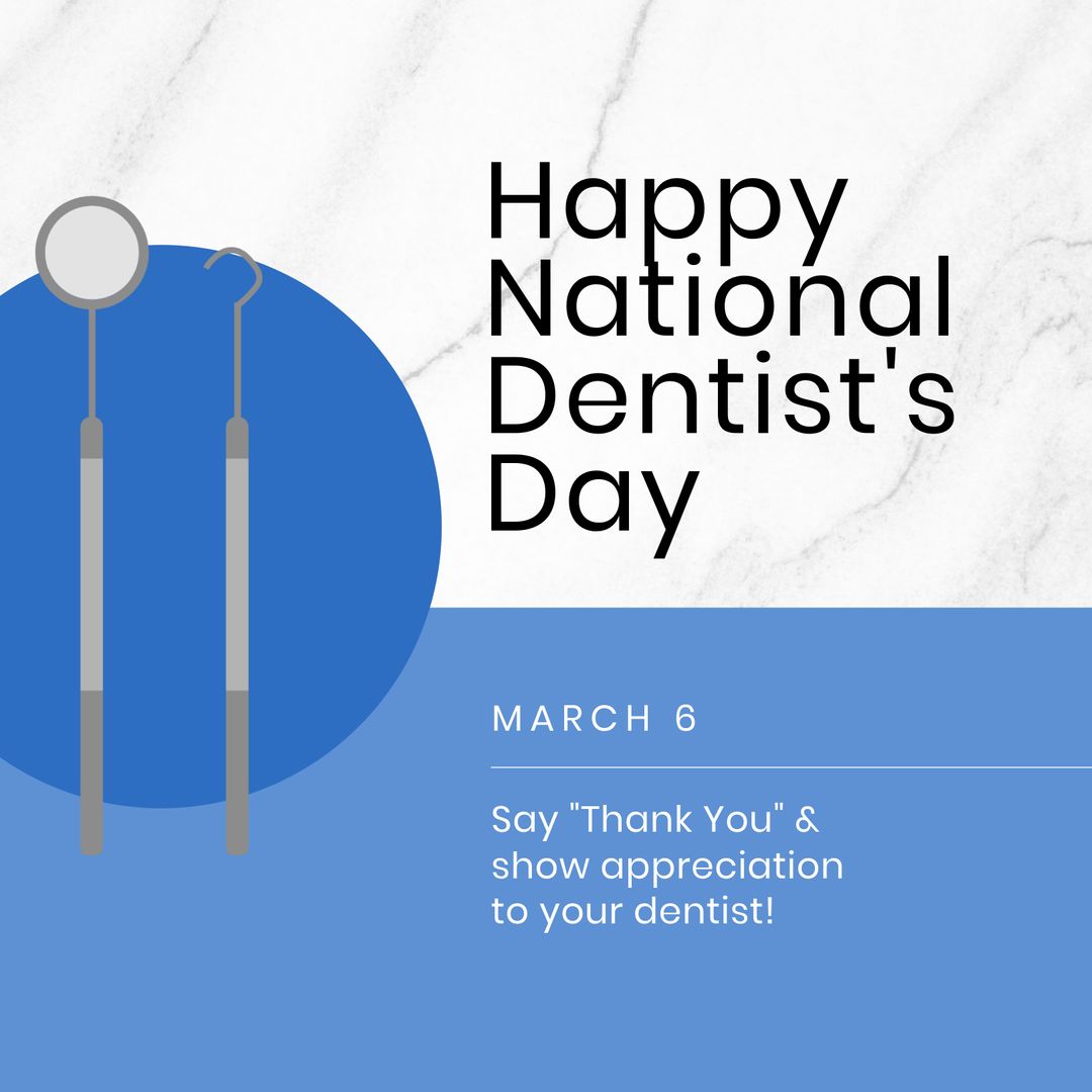 Happy National Dentist's Day Celebration Design
