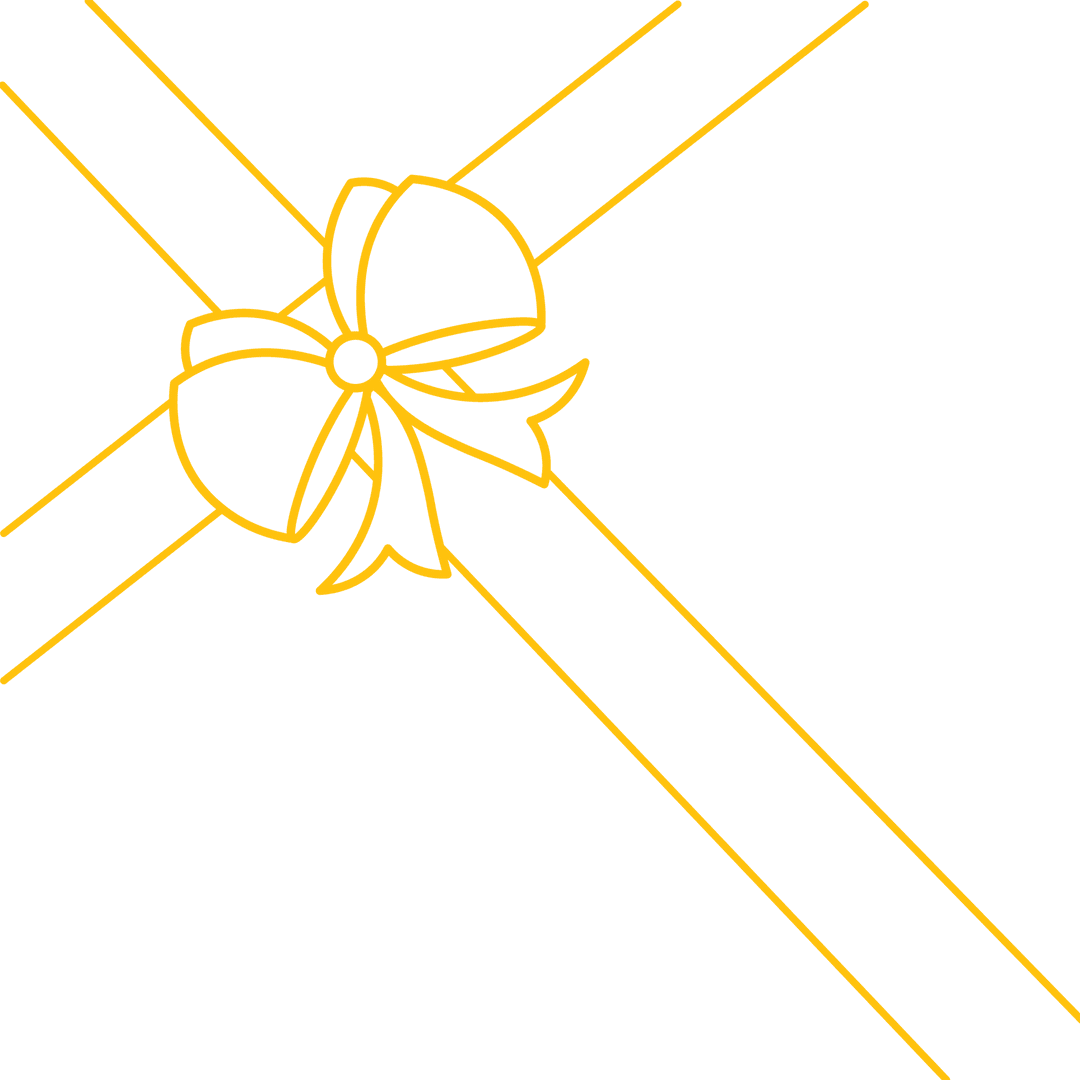 Yellow Ribbon with Bow on Transparent Background Vector Illustration
