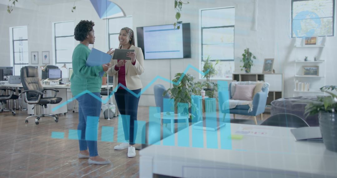 Diverse Colleagues Discussing Business Strategies in Modern Office