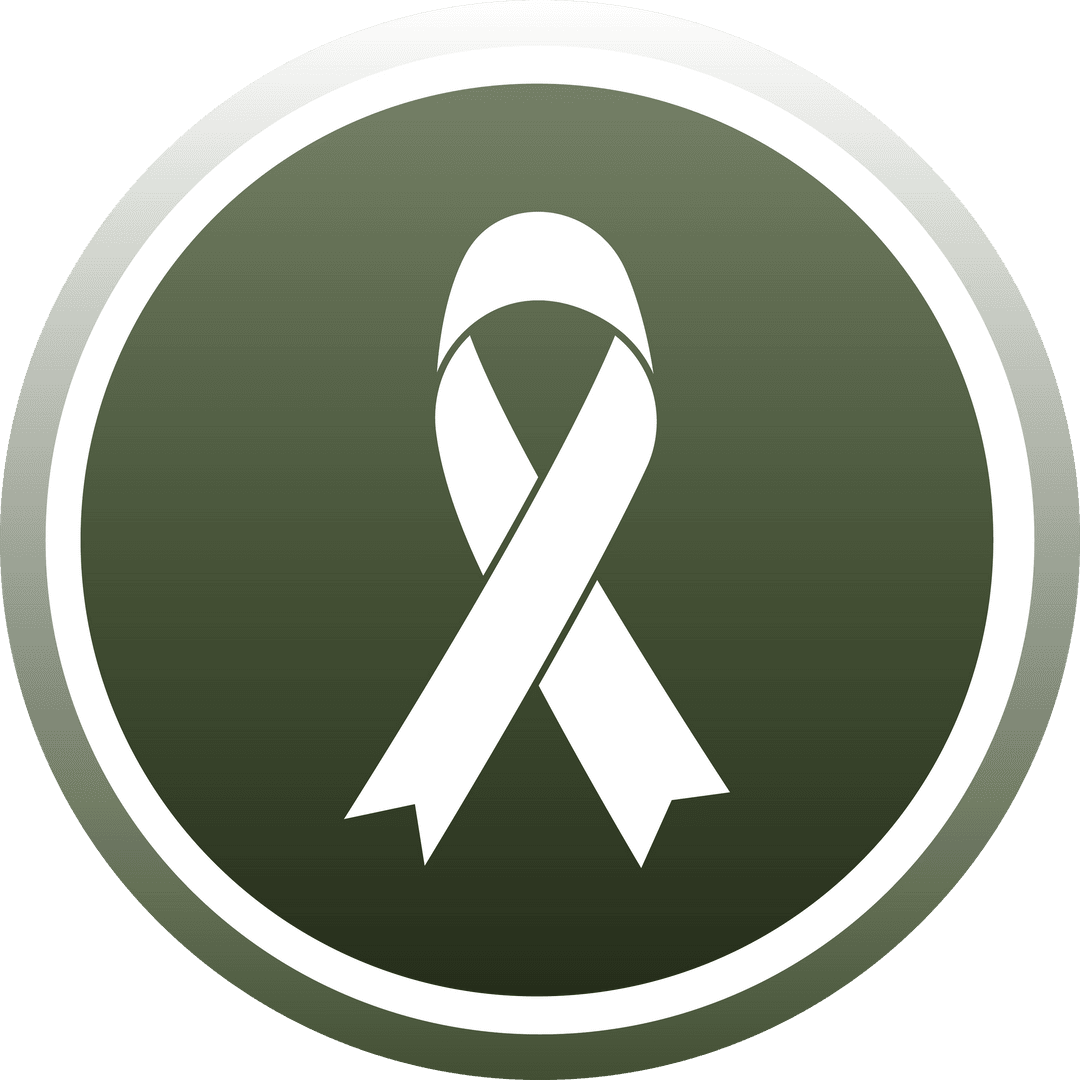 Green Awareness Ribbon Symbol on Transparent Background