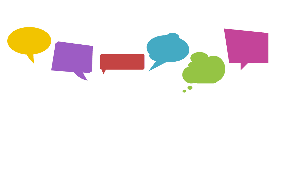 Colourful Transparent Speech Bubbles PNG Illustration