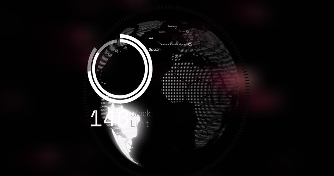 Digital Globe with Data Elements and Technology Interface