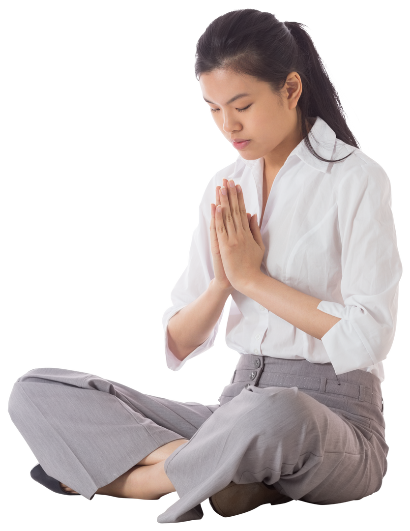 Business Professional Meditating in Lotus Pose - Download Free Stock Images Pikwizard.com