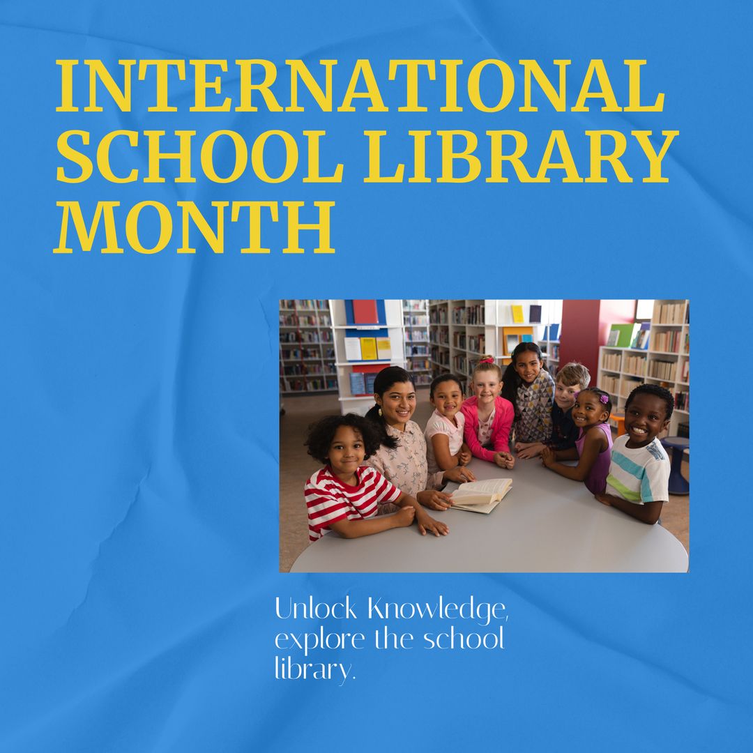 International School Library Month Celebration with Diverse Classroom