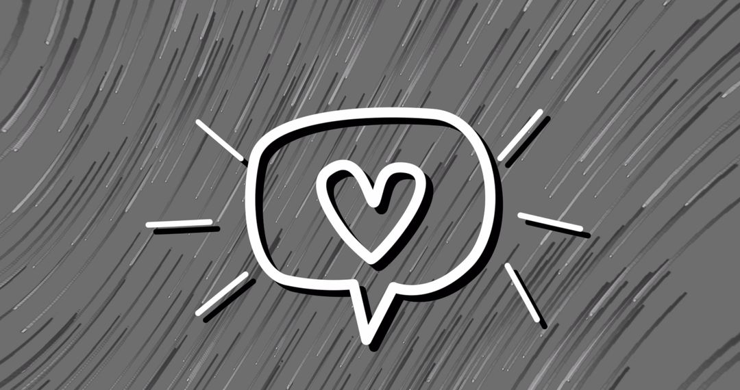 Social Media Heart Icon on Gray Background Symbolizing Connection