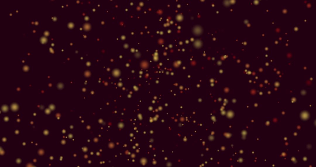 Golden Bokeh Glitter Lights on Dark Background