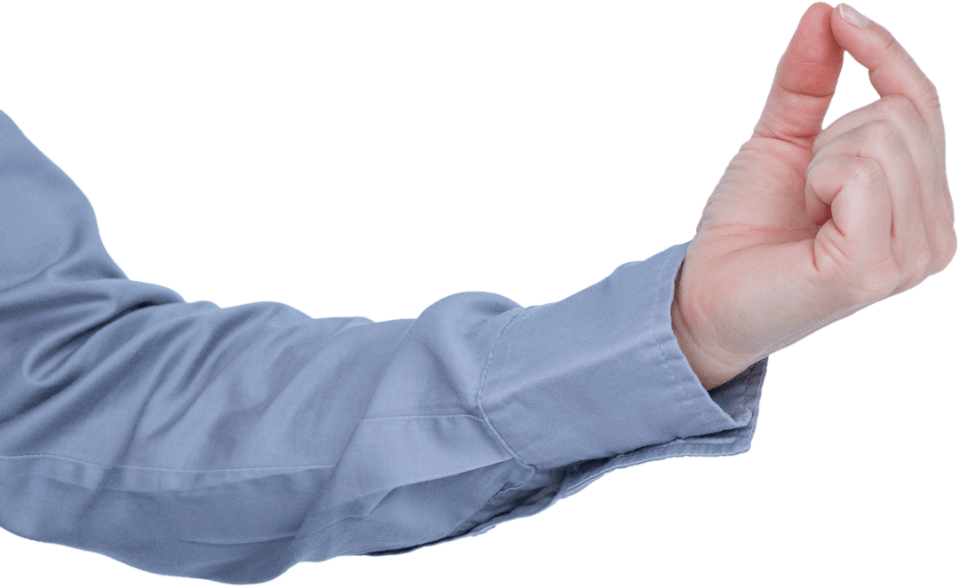 Transparent Hand Gesturing Money in Detail