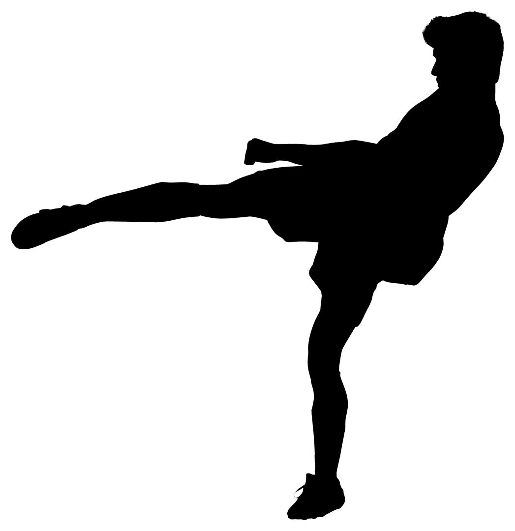 Silhouette of a Male Football Player on Transparent Background Vector