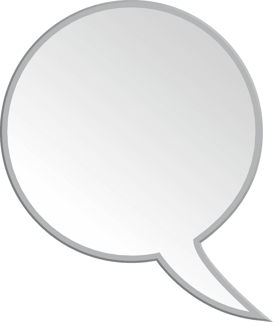 Speech Bubble Illustration on Transparent Background