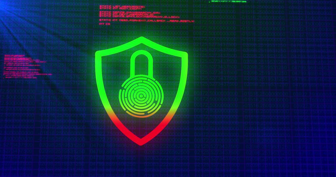 Digital Secure Padlock Icon on Cybersecurity Interface