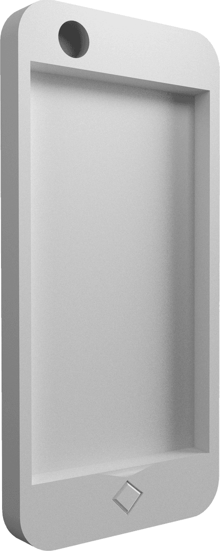 Grey Smartphone Case Design on Transparent Background