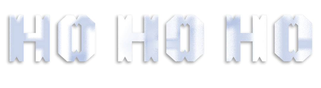 Transparent Ho Ho Ho Banner with Festive Gradient Design