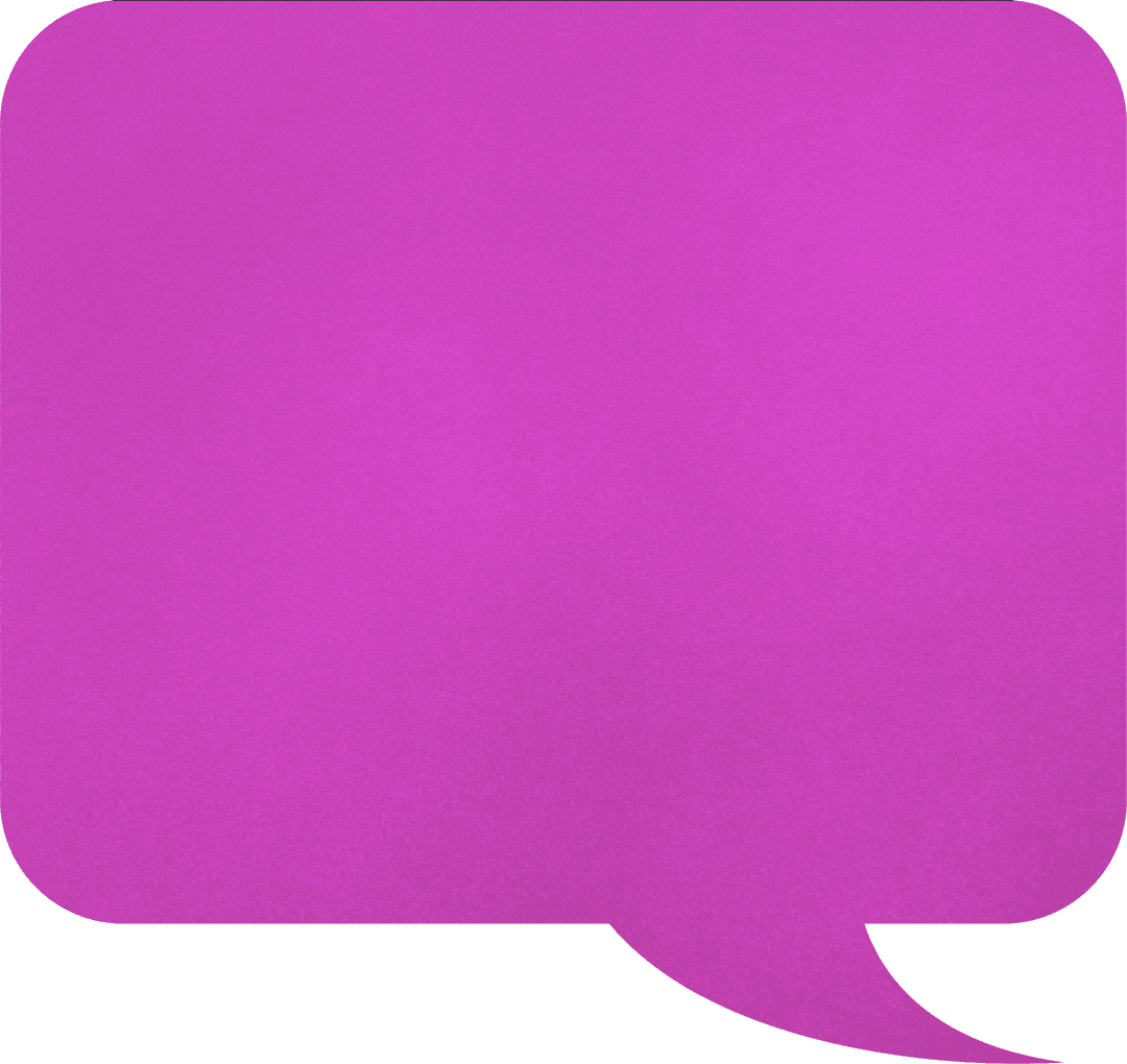 Transparent Pink Rectangular Speech Bubble