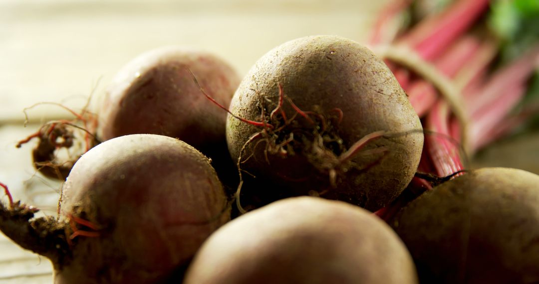 Close-up of Fresh Beetroots with Leaves - Free Images, Stock Photos and Pictures on Pikwizard.com