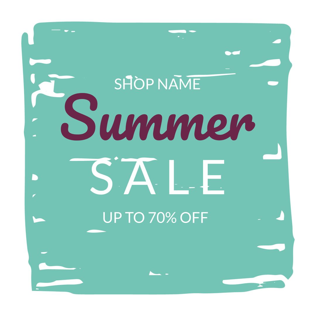 Vibrant Summer Sale Promotion with Up to 70% Discount
