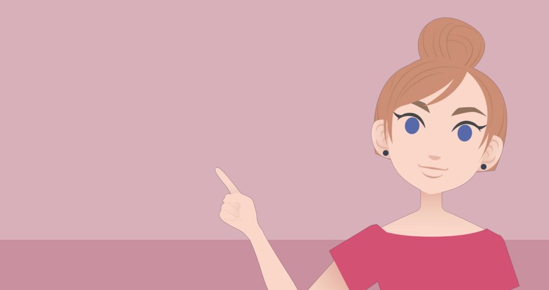 Businesswoman Icon on Pink Background for Digital Concepts