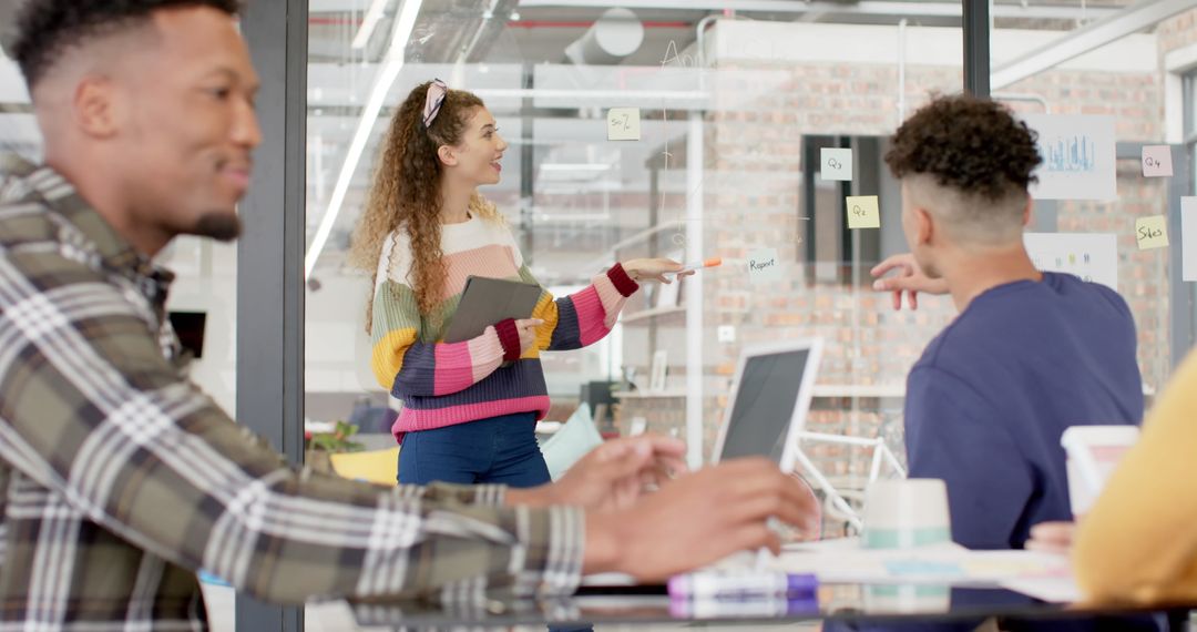 Diverse Team Collaboration in Creative Office Environment