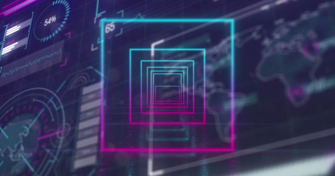 Abstract Cyber Tunnel with Global Connectivity Imagery