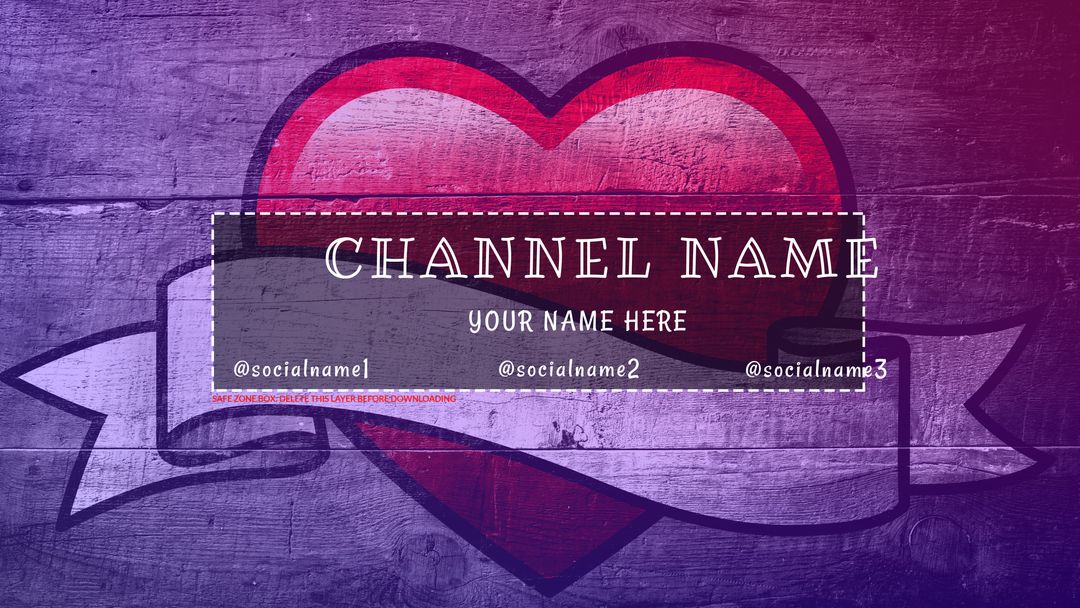 Vibrant Social Media Banner with Heart Symbol for Branding