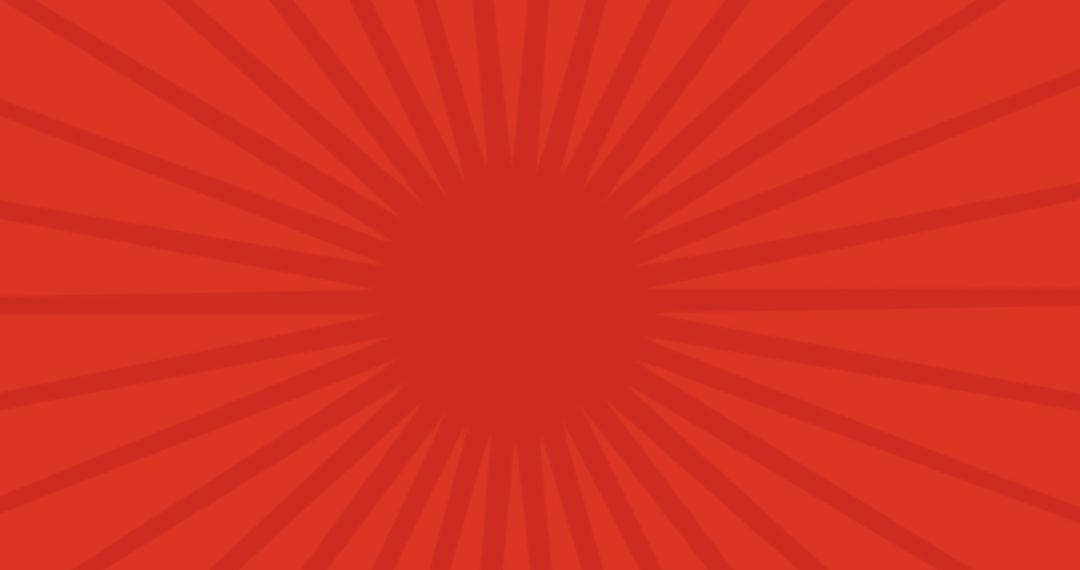 Sunburst Rays on Vibrant Red Background Design Illustration