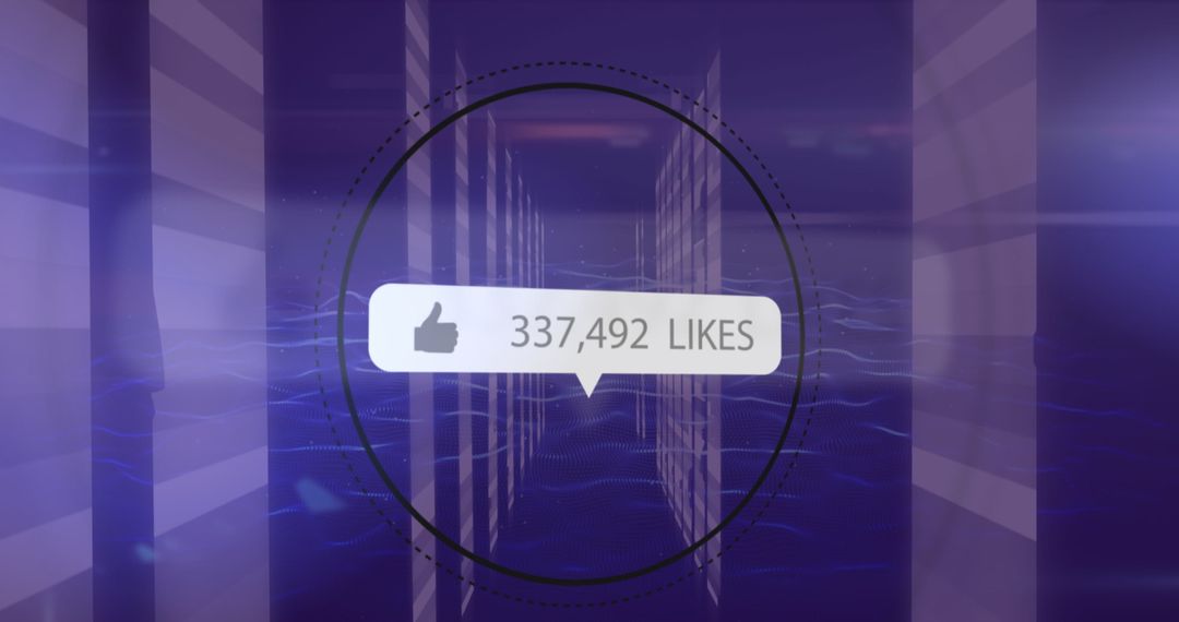 Digital Like Icon with Surge of Popularity