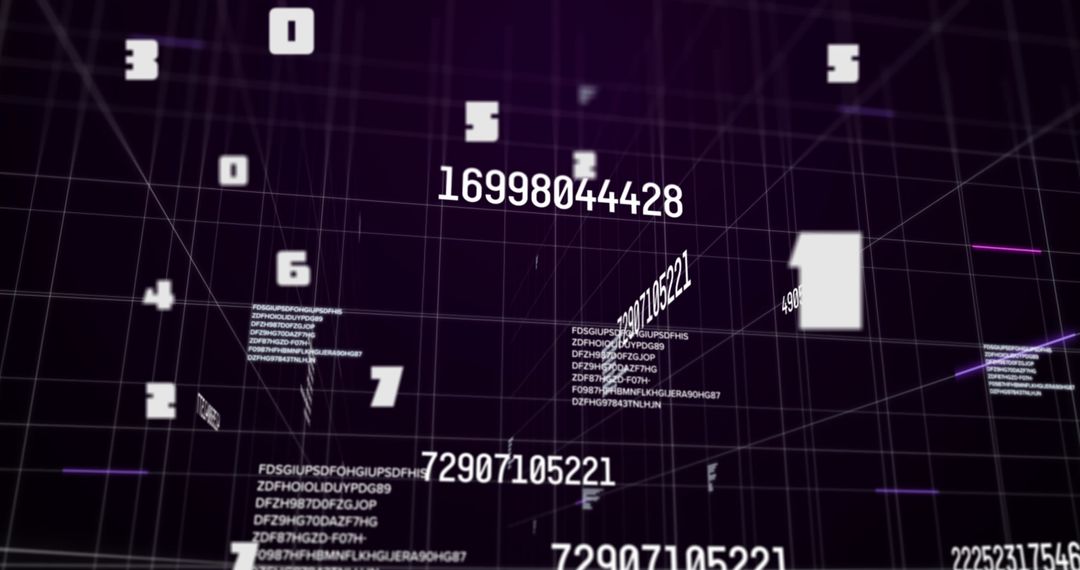 Dynamic Numbers and Data Processing on Digital Grid Background - Free Images, Stock Photos and Pictures on Pikwizard.com
