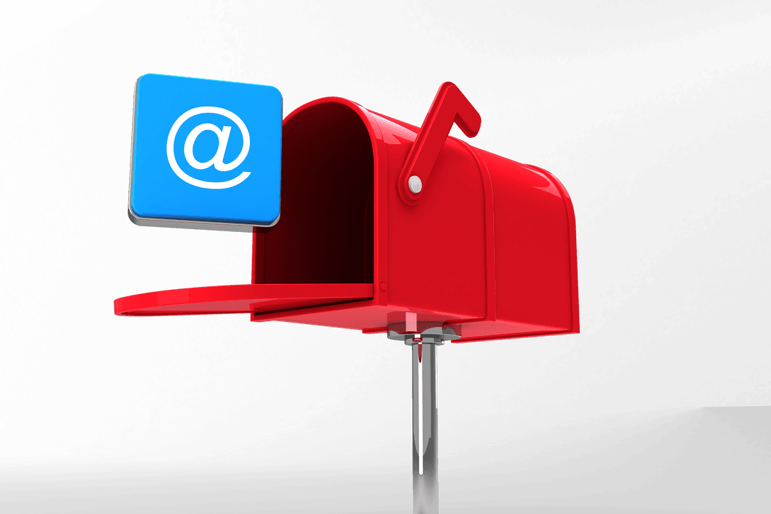 Digital Mailbox Icon on Transparent Background Vector Illustration