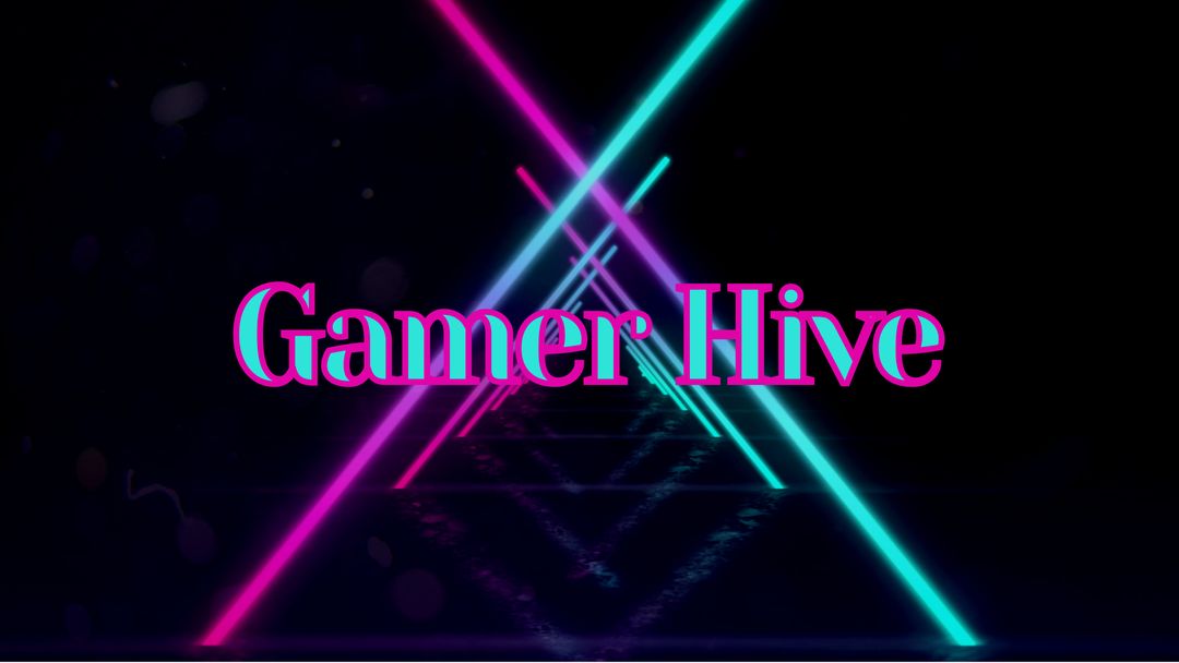 Gamer Hive Neon Cross Sabers Illuminating Gaming Community - Download Free Stock Templates Pikwizard.com