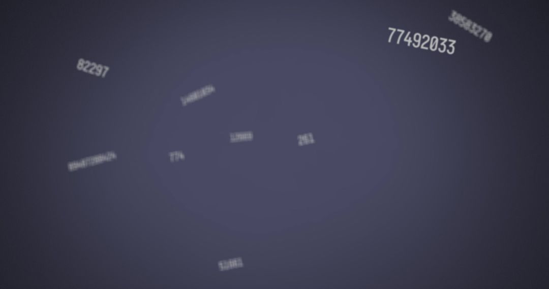 Falling Abstract Numbers on Gradient Background