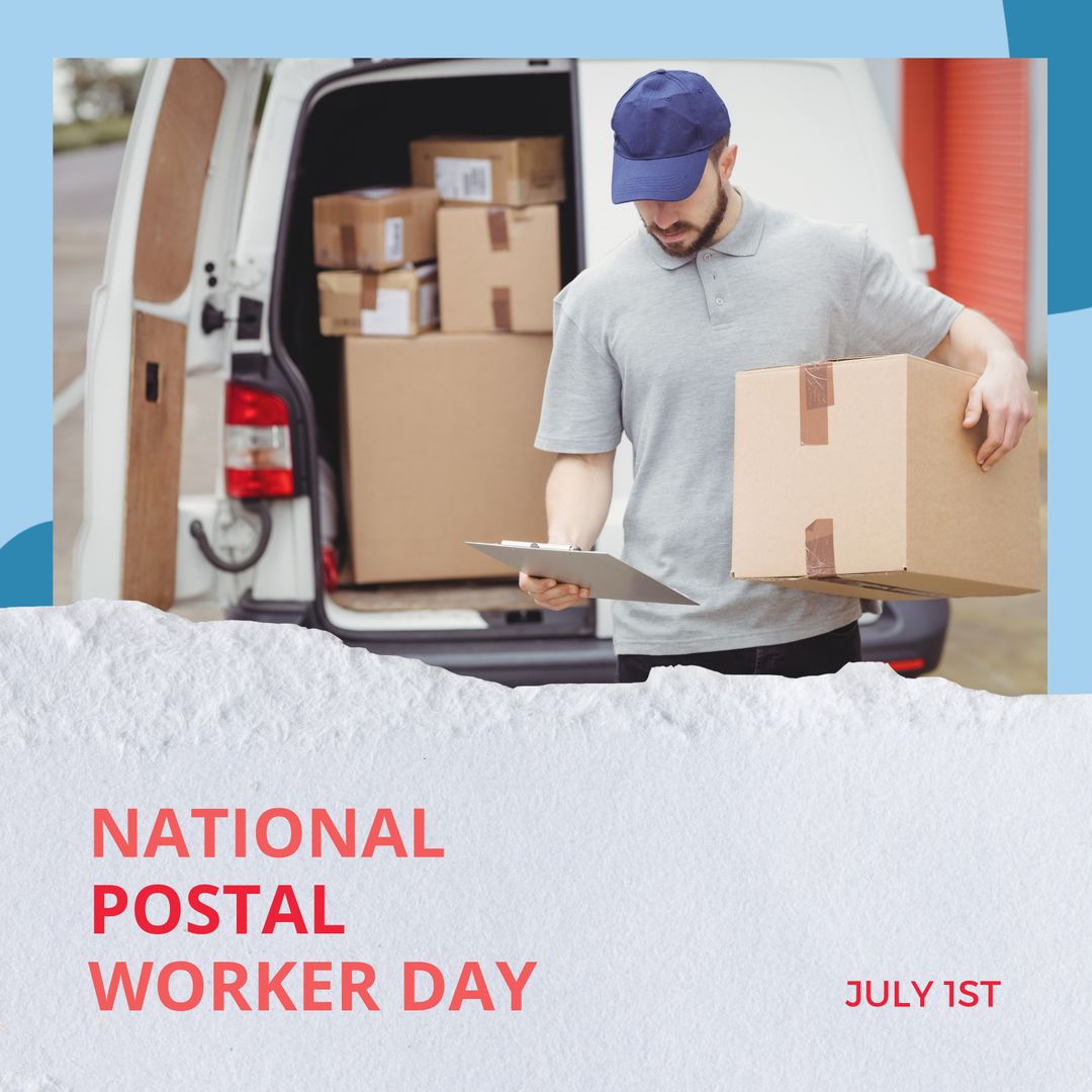 National Postal Worker Day Celebration with Dedicated Delivery Person - Download Free Stock Templates Pikwizard.com