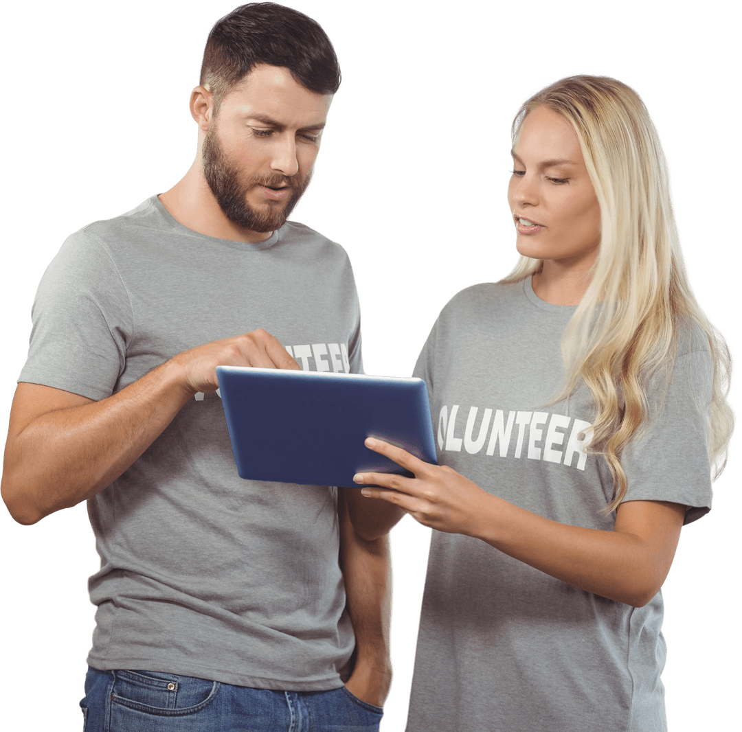 Engaging Volunteers Using Transparent Tablet