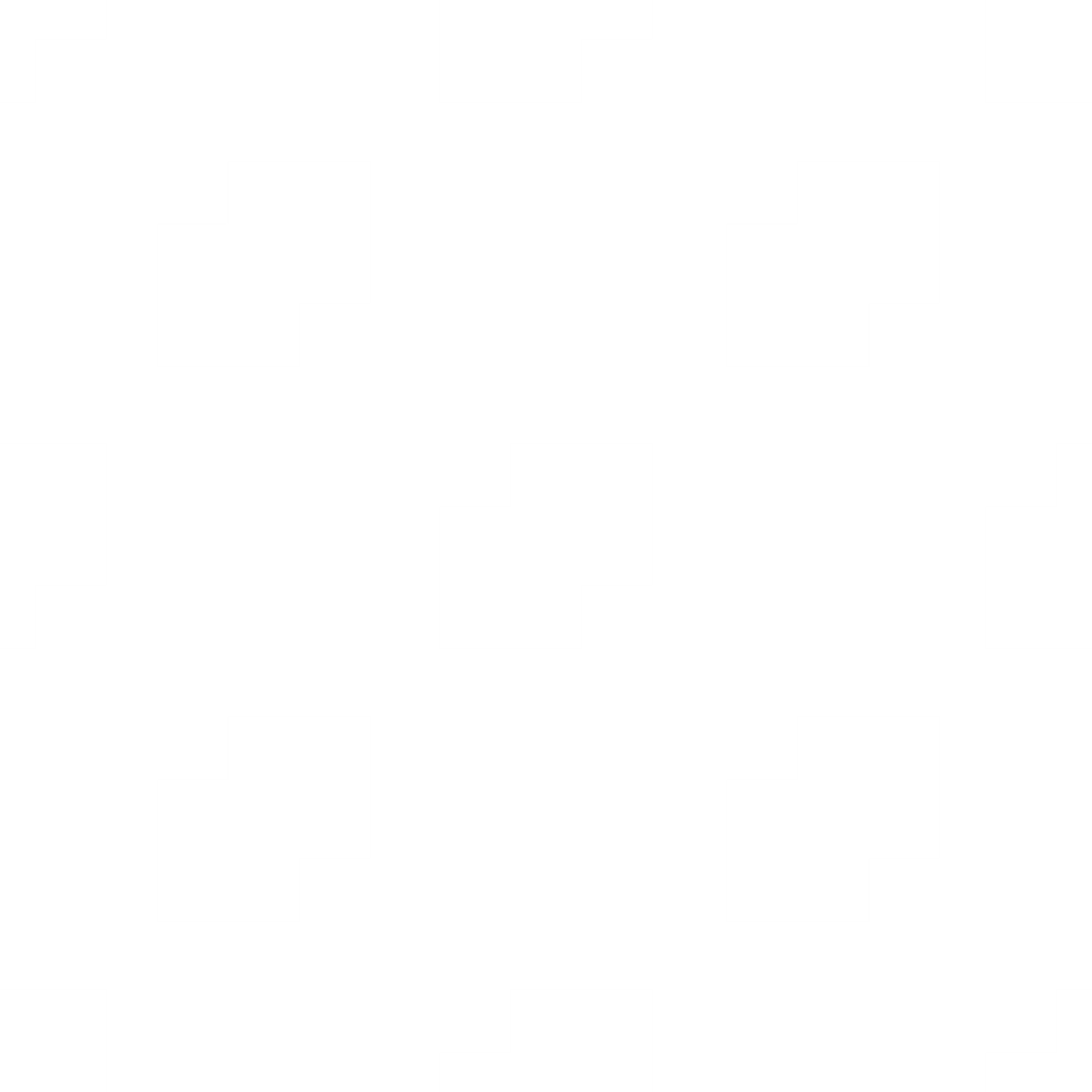 Digital White Squares Pattern on Transparent Background