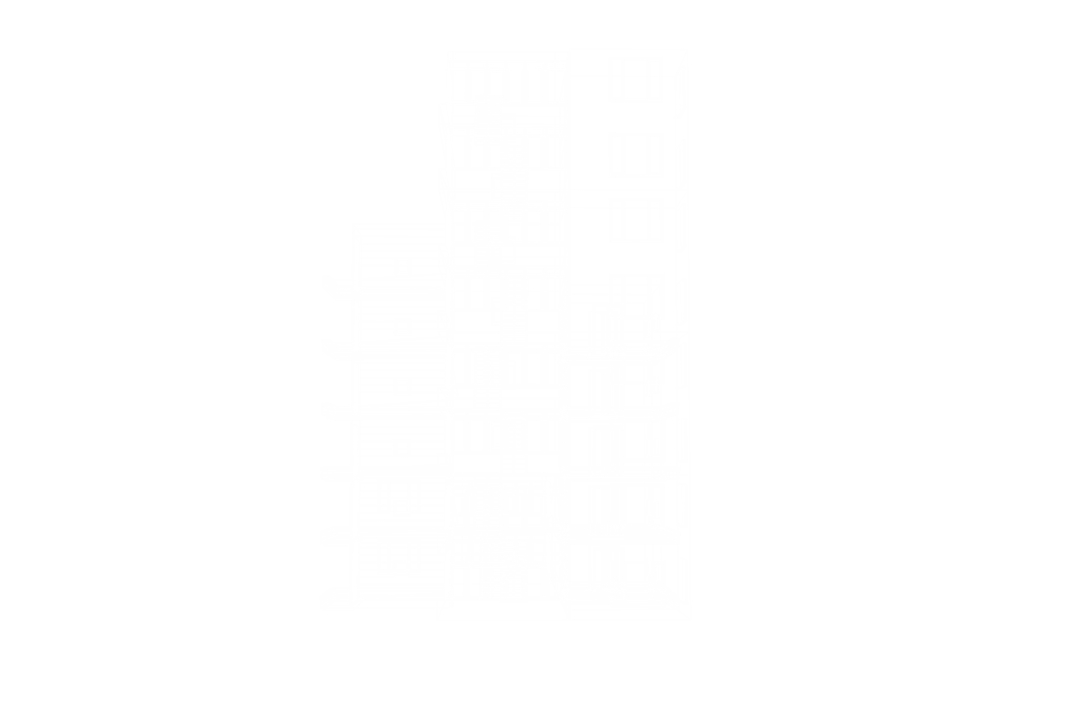 Abstract White Geometric Patterns on Transparent Background