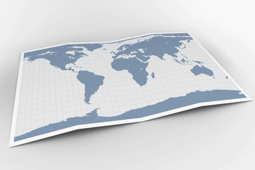 Transparent World Map Illustration for Global Travel