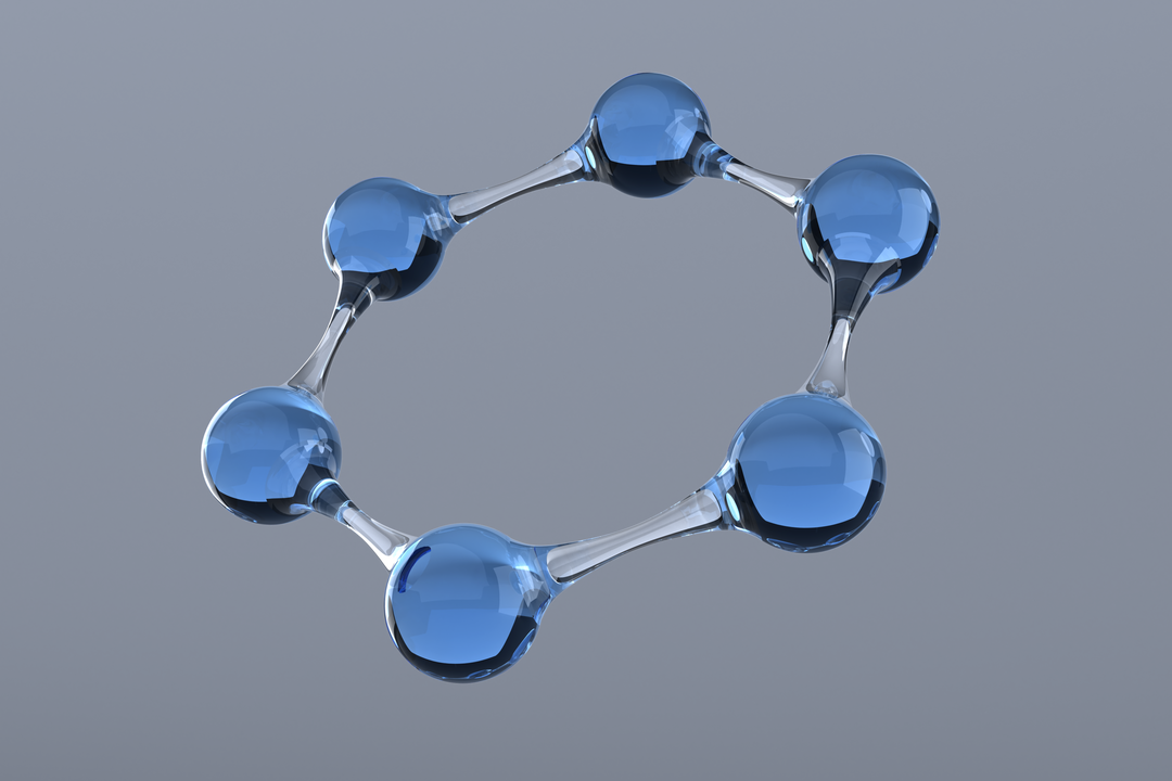 Close-Up Transparent Blue Molecule Model Science Concept - Download Free Stock Images Pikwizard.com