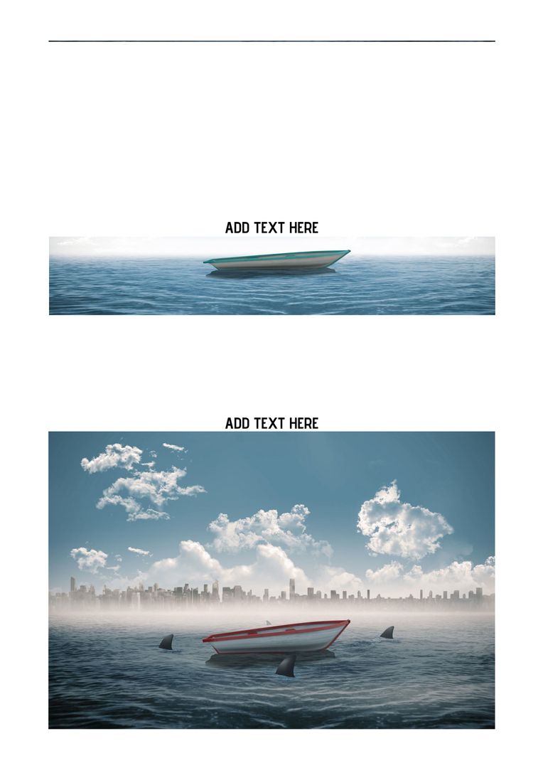 Serene Boat on Vast Ocean Representing Tranquility and Isolation