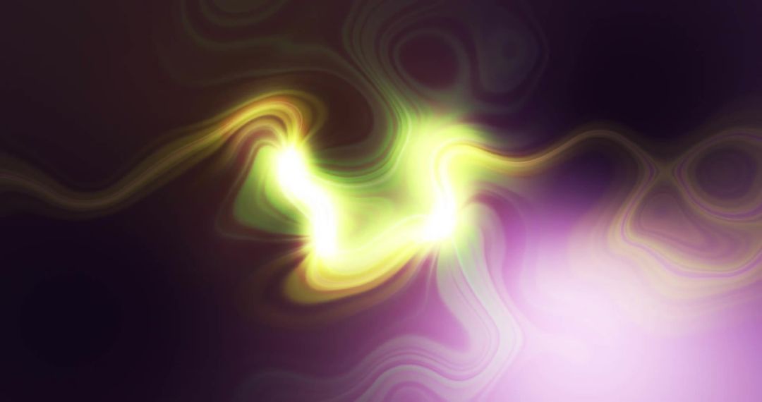 Vibrant Wavy Shapes on Dark Abstract Background