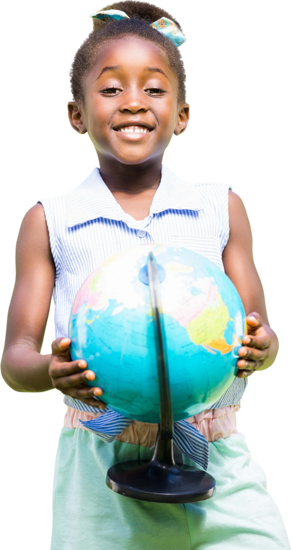 Transparent Background Girl Smiling Holding Globe Learning Geography - Download Free Stock Images Pikwizard.com